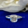 3.50 Ct Colorless VVS1 Cushion Cut Moissanite Engagement Ring