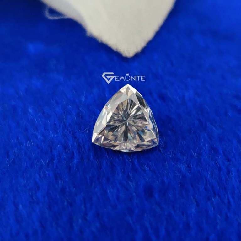 Trillion Cut Shape Colorless Loose Moissanite For Jewelry, G-H-I Color
