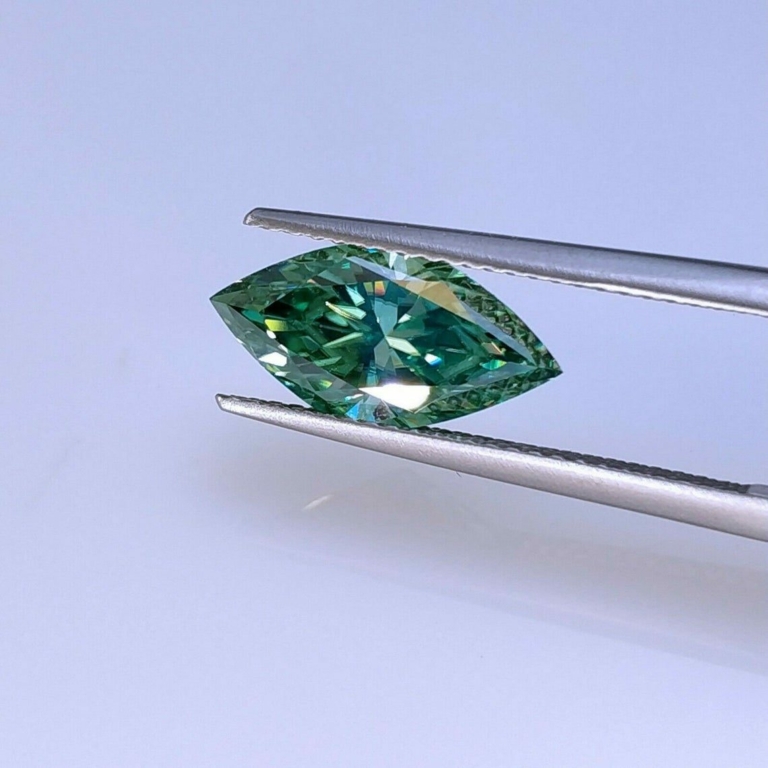 Marquise Cut Shape Green Loose Moissanite For Jewelry