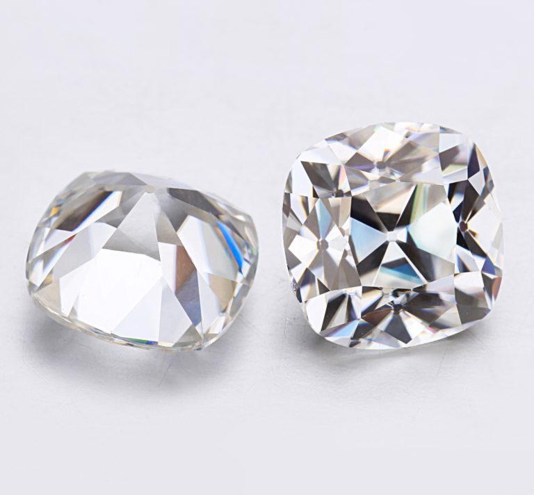 Cushion Shape Old Mine Cut Near Colorless Loose Moissanite For Jewelry