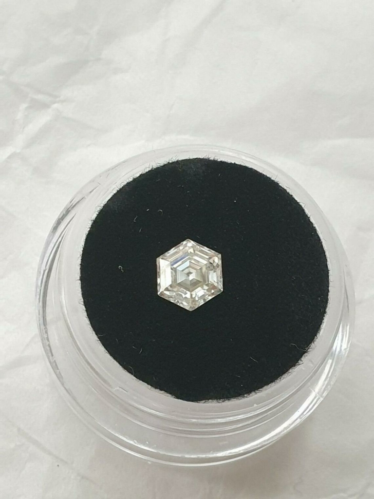 Hexagon Cut Shape Near Colorless Loose Moissanite For Jewelry