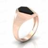2.5 CT Vintage Coffin Shaped Black Onyx Signet Engagement Ring For Men 14k Gold Signet Wedding Ring Men Black Gemstone Bridal Rings Handmade Statement Ring Promise Anniversary Ring For Men