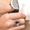 2.5 CT Vintage Coffin Shaped Black Onyx Signet Engagement Ring For Men 14k Gold Signet Wedding Ring Men Black Gemstone Bridal Rings Handmade Statement Ring Promise Anniversary Ring For Men