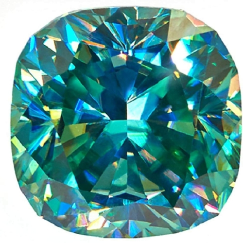 1CT - 100CT Cushion Cut Loose Moissanite Stone for Engagement Ring, Earring, Pendant Jewelry, Gifts | Blue Moissanite Loose Diamond