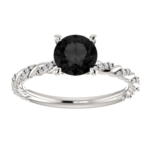 1 CT Round Shape Wedding Ring for Her Silver/Solid Gold Rings Moissanite Ring Promise Gifts for Her Solitaire Promise Ring