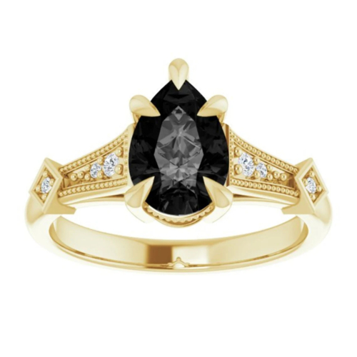 1 Ct Moissanite Engagement Ring Moissanite Ring Anniversary Rings Promise Gifts for Her Pear Cut Moissanite Ring