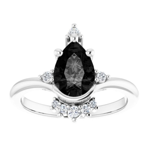 1 CT Moissanite Silver/Solid Gold Wedding Ring Moissanite Rings for Women Promise Gifts for Her Pear Cut Engagement Rings for Women