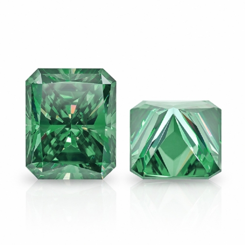 1CT - 100CT Radiant Cut Loose Moissanite Stone for Engagement Ring, Earring, Pendant Jewelry, Gifts | Green Moissanite Loose Diamond
